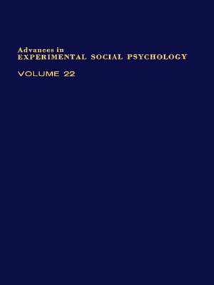 cover image of Advances in Experimental Social Psychology